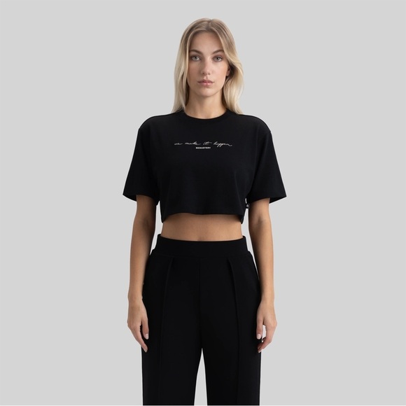 MONASTERY INVICTA CROP TOP BRIDAL ROSE SZ S - Picture 3 of 15